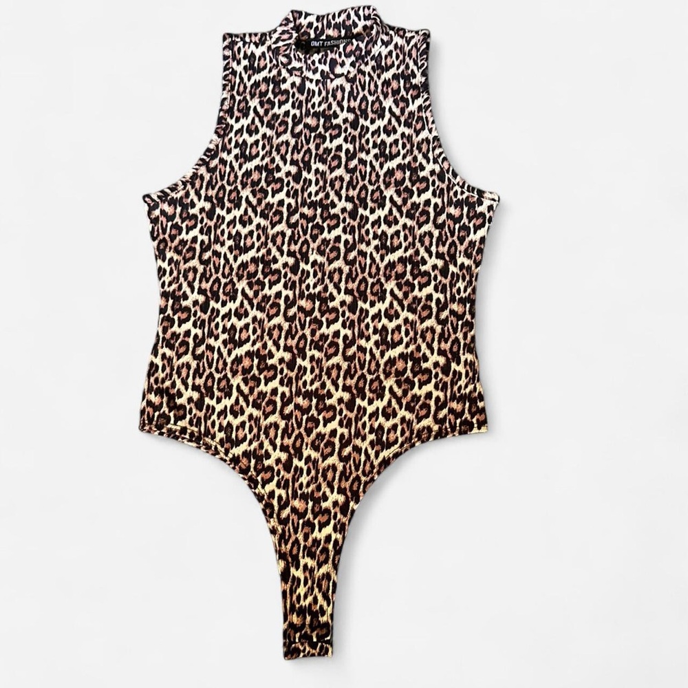 Leopard Print Sleeveless Bodysuit